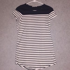 Black and White strip t dress